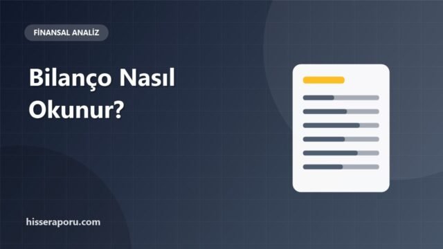 Bilanço Nasıl Okunur? Yatırımcı İçin Temel Kalemler - hisseraporu.com rehber görseli